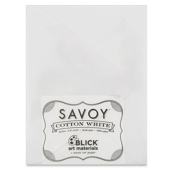 Blick Cards and Envelopes - A2 Envelope, Savoy White, 4-3/8" x 5-3/4", Pkg of 10