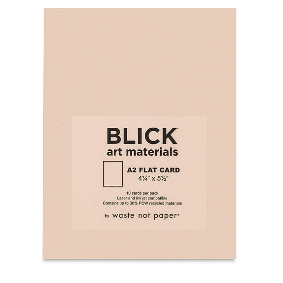 Blick Cards and Envelopes - A2 Flat Card, Luxe Blush, 4-1/4" x 5-1/2", Pkg of 10