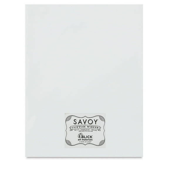Blick Cards and Envelopes - Cover Paper, Savoy White, 236 lb, 8-1/2" x 11", Pkg of 10 Sheets