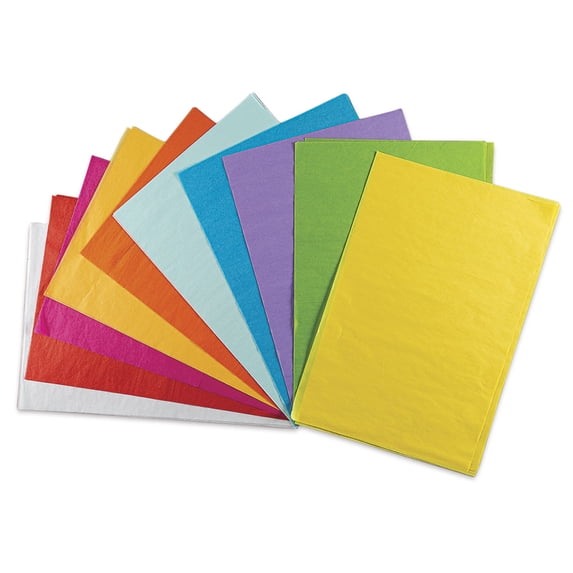 Blick Colored Tissue Assortment - 12" x 18", Assortment of 10 Colors, 50 Sheets