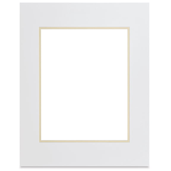 Blick Double Mat - Manor White/Ecru, 16" x 20" (10-1/2" x 13-1/2" Opening)