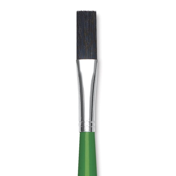 Blick Economy Black Bristle Brush - Easel Brush, Long Handle, 1/2"
