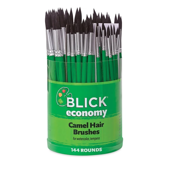 Blick Economy Camel Brush Set - Rounds, Short Handle, Set of 144