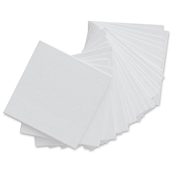 Blick Economy Cotton Canvas Panel Classroom Pack - 4" x 4", Class Pack of 24