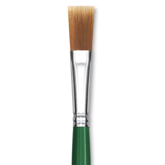 Blick Economy Golden Nylon Brush - Flat, Long Handle, 1/2"