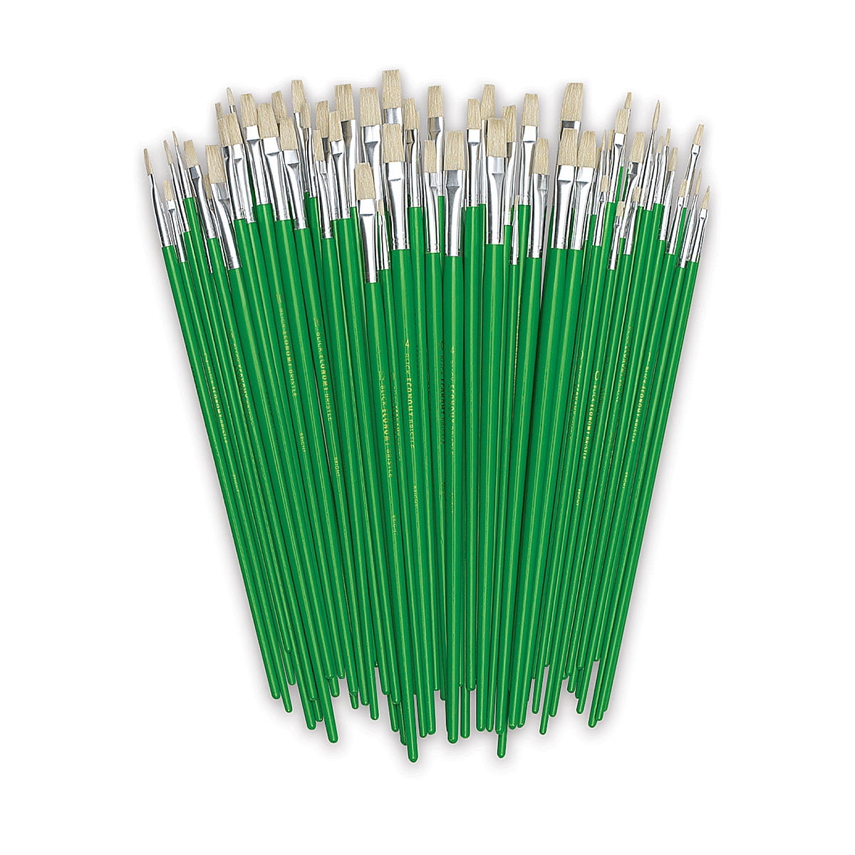 Blick Economy White Bristle Brush Class Pack - Bright, Classpack of 72