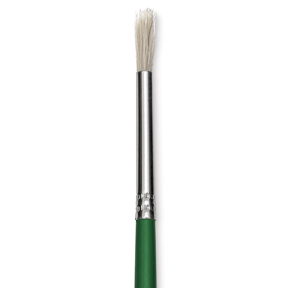 Blick Economy White Bristle Brush - Round, Size 4