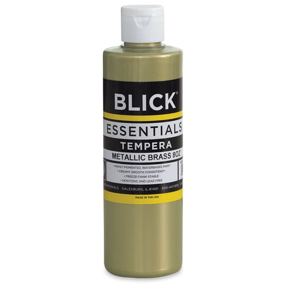 Blick Essentials Tempera - Brass (Metallic), 8 oz bottle