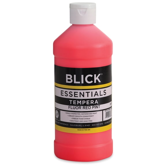 Blick Essentials Tempera - Fluorescent Red, Pint
