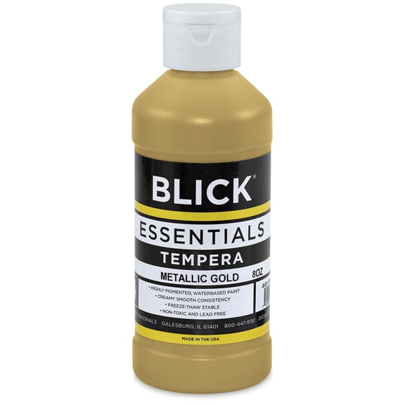 Blick Essentials Tempera - Gold (Metallic), 8 oz bottle
