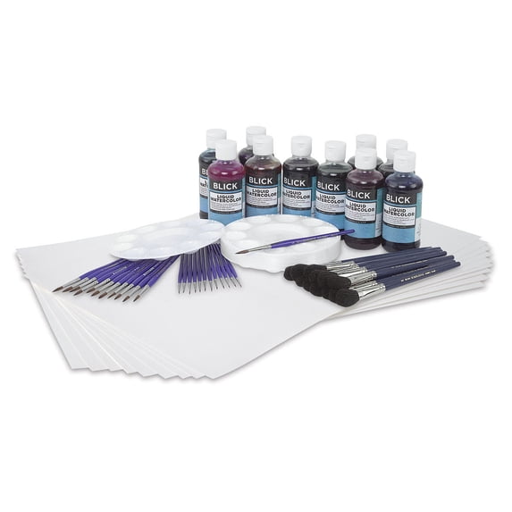 Blick Liquid Watercolors - Set of 10, Painting Class Kit, 8 oz bottles