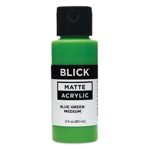 Blick Matte Acrylic - Blue Green Medium, 2 oz bottle