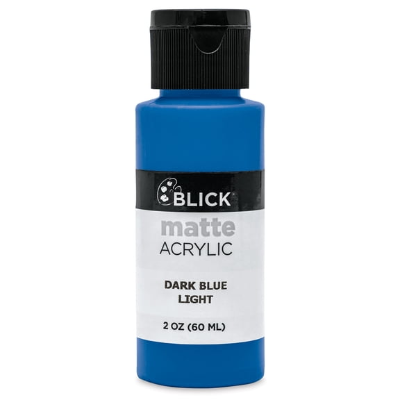 Blick Matte Acrylic - Dark Blue Light, 2 oz bottle