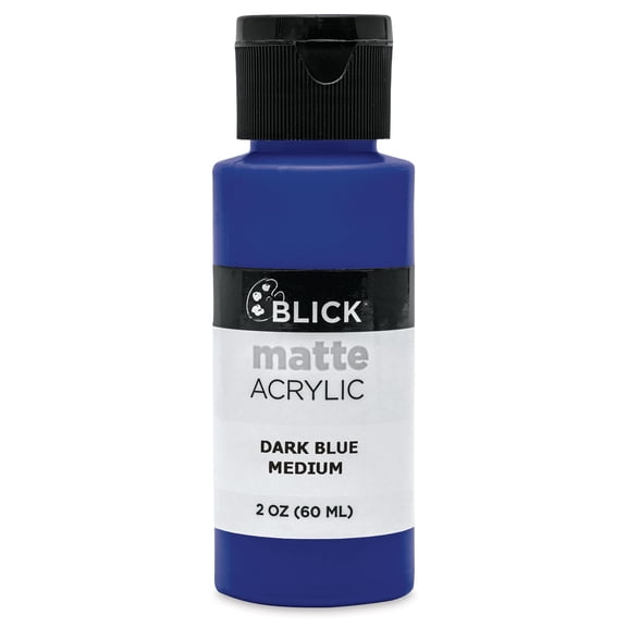 Blick Matte Acrylic - Dark Blue Medium, 2 oz bottle