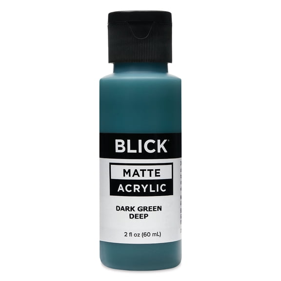 Blick Matte Acrylic - Dark Green Deep, 2 oz bottle