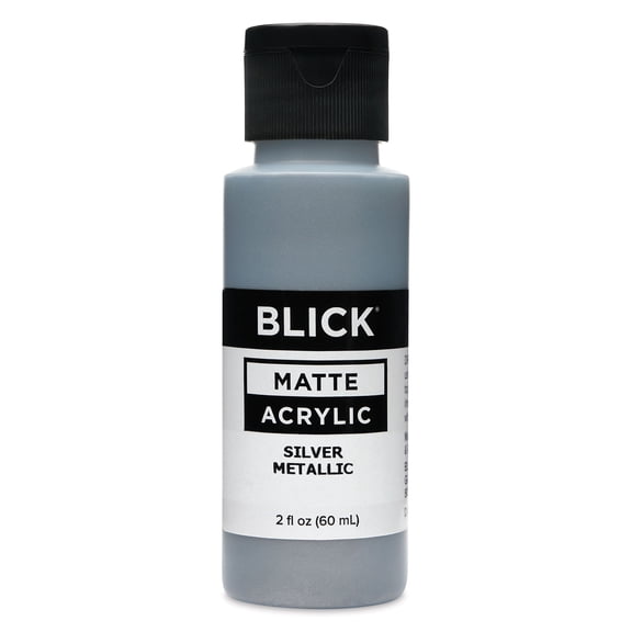 Blick Matte Acrylic - Silver Metallic, 2 oz bottle
