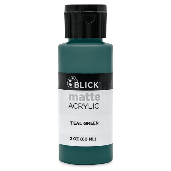 Blick Matte Acrylic - Teal Green, 2 oz bottle