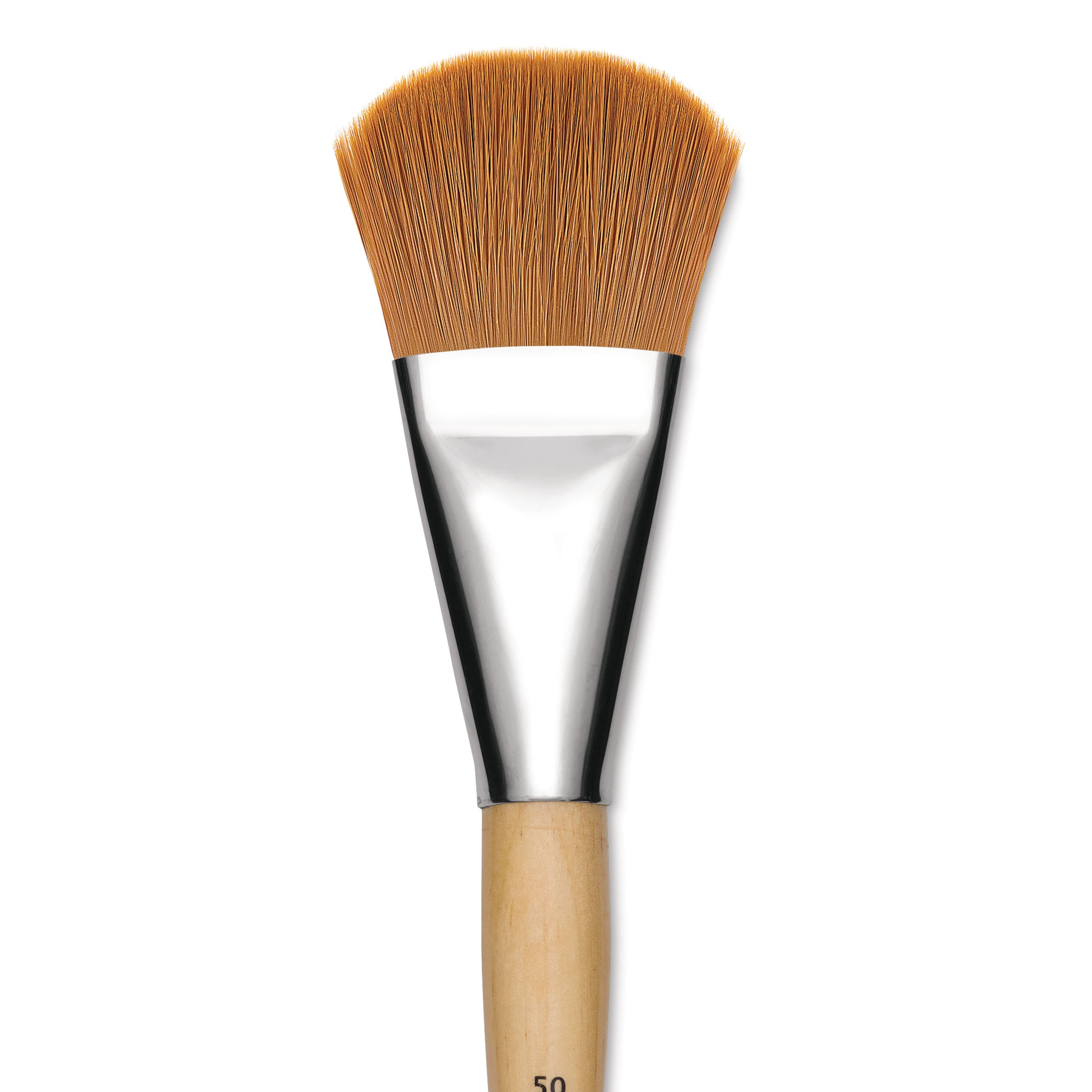 Blick Mega Golden Taklon Brush - Mega Filbert, Short Handle, Size 50