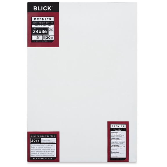 Blick Premier Heavyweight Stretched Cotton Canvas - 24" x 36", 2" Profile