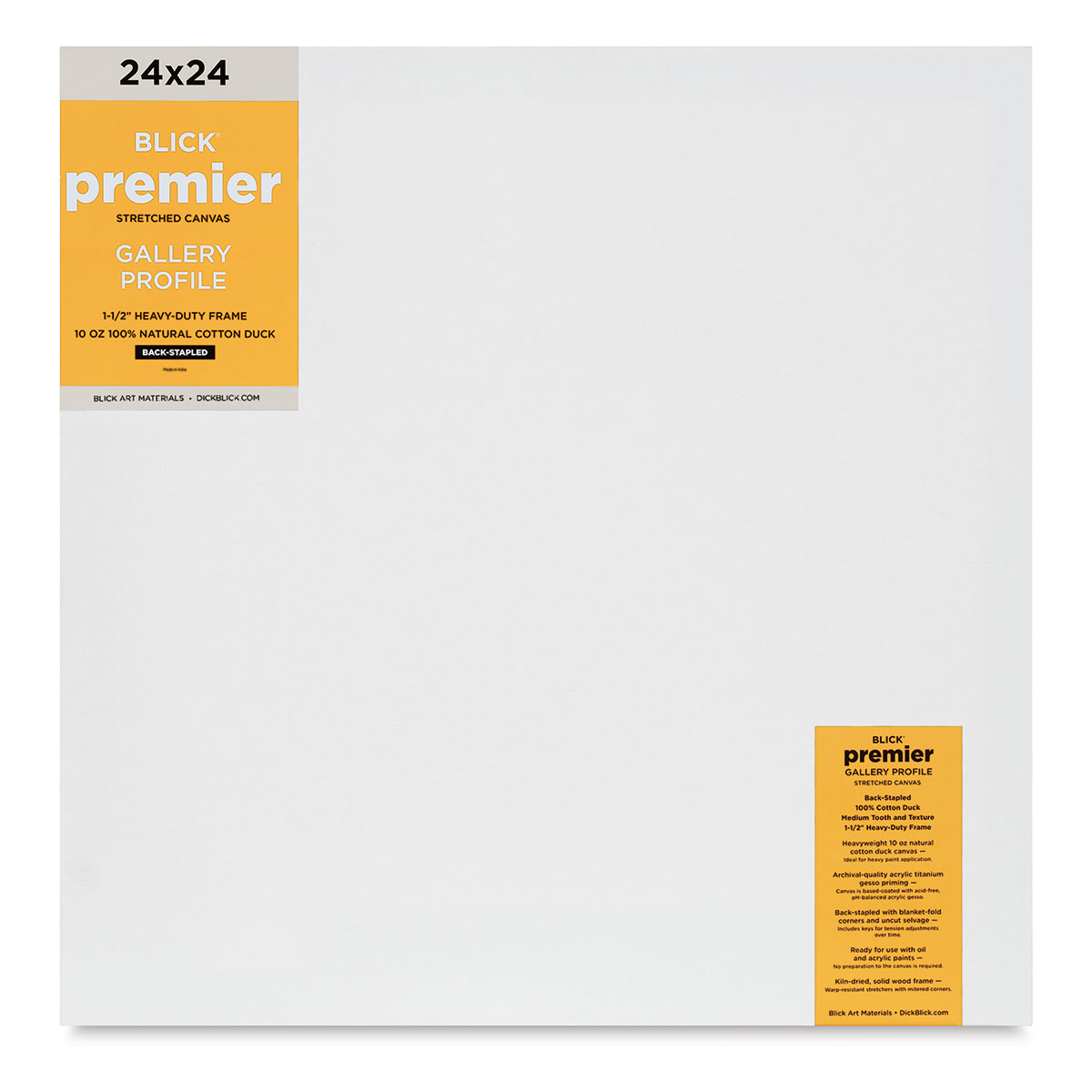 Blick Premier Stretched Cotton Canvas Gallery Profile, BackStapled