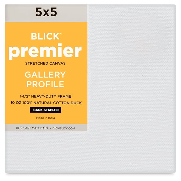 Blick Premier Stretched Cotton Canvas - Gallery Profile, Back-Stapled, 5" x 5"