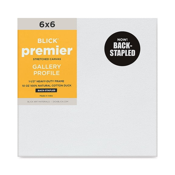 Blick Premier Stretched Cotton Canvas - Gallery Profile, Back-Stapled, 6" x 6"
