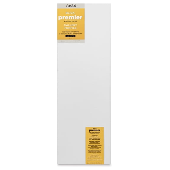Blick Premier Stretched Cotton Canvas - Gallery Profile, Back-Stapled, 8" x 24"