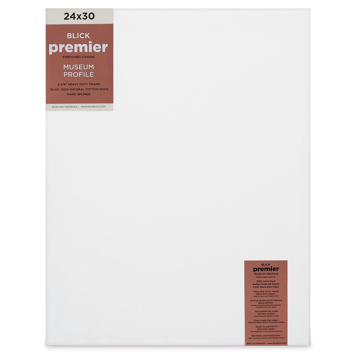 Blick Premier Stretched Cotton Canvas - Museum Profile, Splined, 24" x 30"