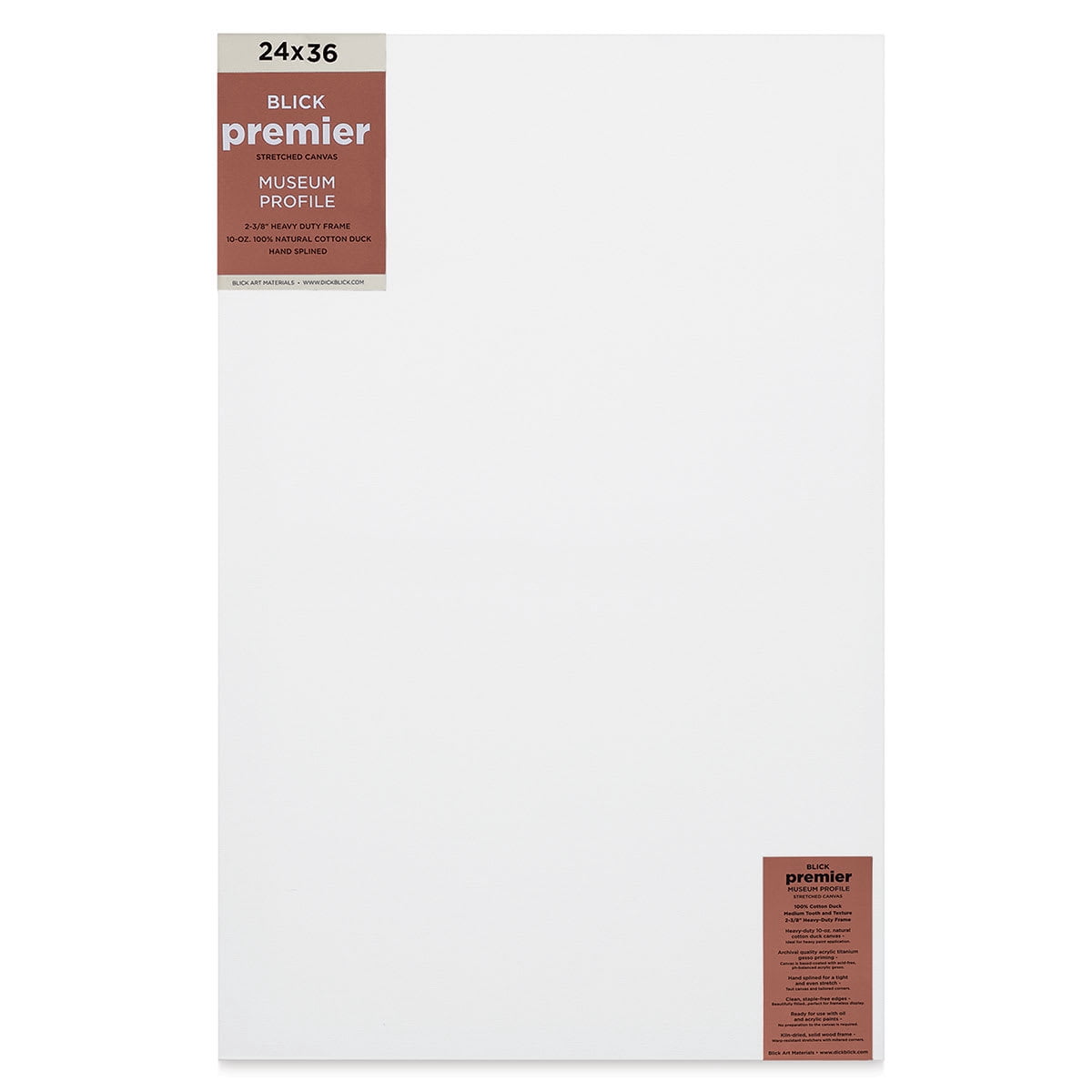 Blick Premier Stretched Cotton Canvas - Museum Profile, Splined, 24" x 36"