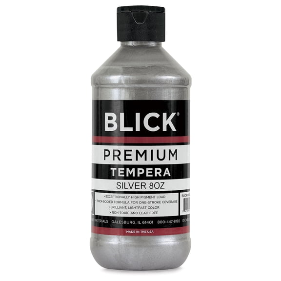 Blick Premium Grade Tempera - Silver, 8 oz bottle