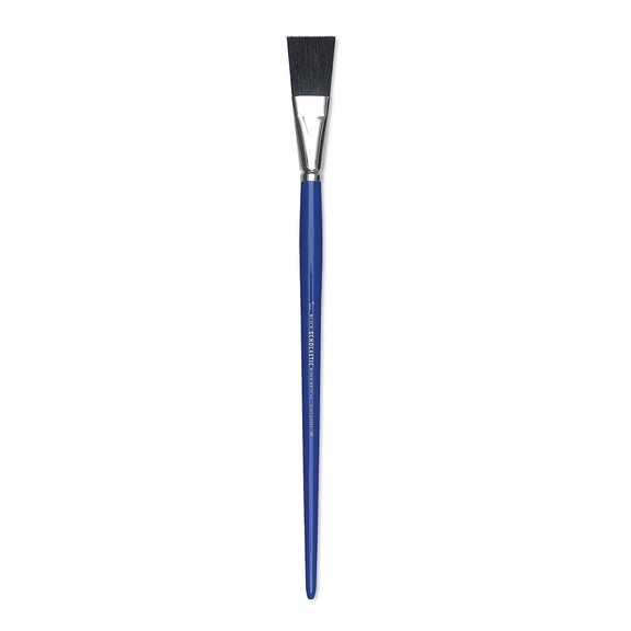 Blick Scholastic Black Bristle Brush - Easel, Long Handle, Size 1"