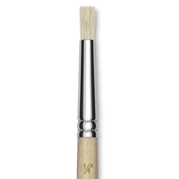 Blick Scholastic White Bristle Brush - Stencil Brush, 1/4"