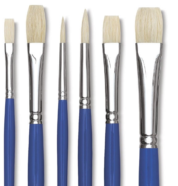 Blick Scholastic White Hog Bristle Set - Set of 6