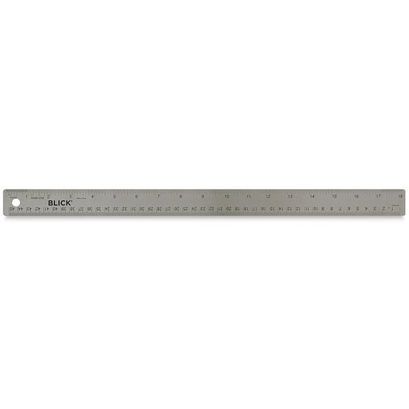 Blick Stainless Steel Ruler - 18", cork backed