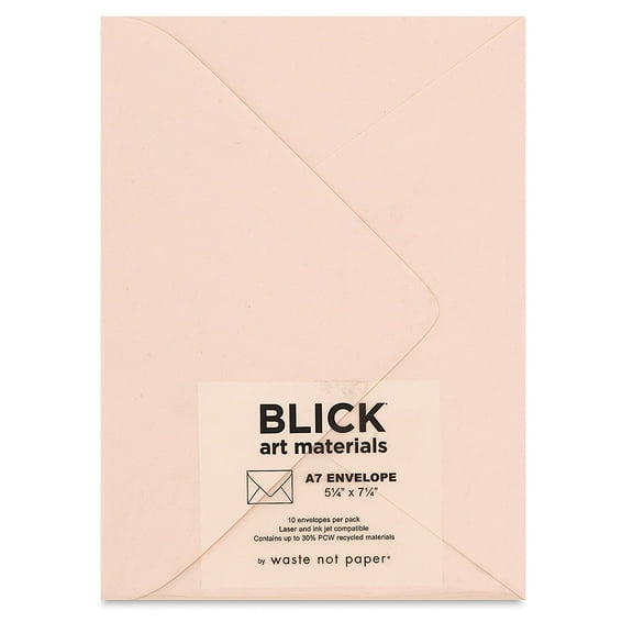 Blick Cards and Envelopes - A7 Envelope, Luxe Blush, 5-1/4" x 7-1/4", Pkg of 10