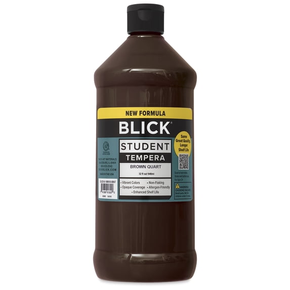 Blick Student Tempera Paint - Brown, 32 oz bottle
