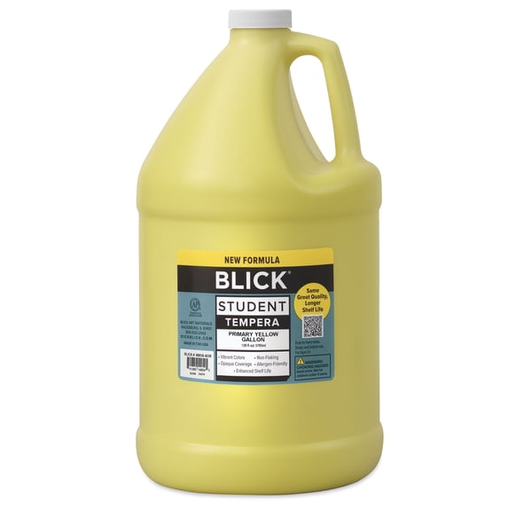 Blick Student Tempera Paint - Primary Yellow, 128 oz bottle