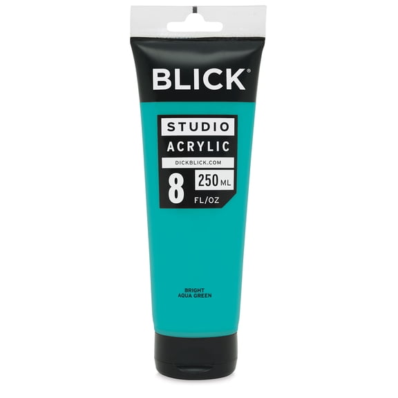 Blick Studio Acrylics - Bright Aqua Green, 8 oz tube