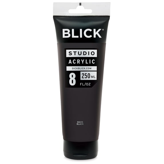 Blick Studio Acrylics - Mars Black, 8 oz tube