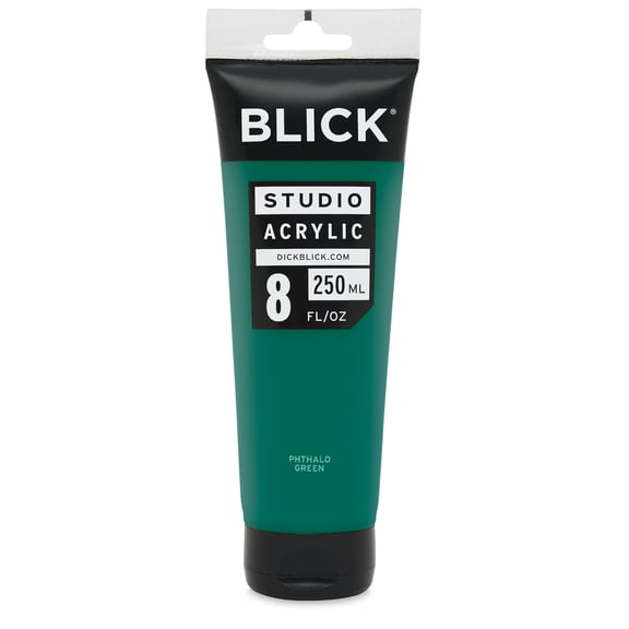 Blick Studio Acrylics - Phthalo Green, 8 oz tube