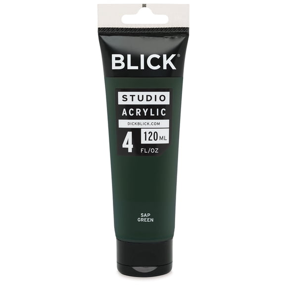 Blick Studio Acrylics - Sap Green, 4 oz tube