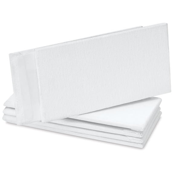 Blick Studio Mini Canvas Panel - 2" x 4", White, Pkg of 6