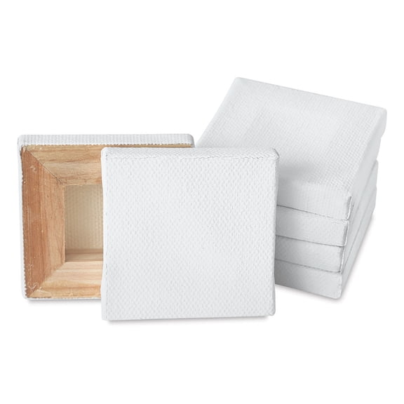 Blick Studio Mini Cotton Canvas - 2" x 2", White, Pkg of 6
