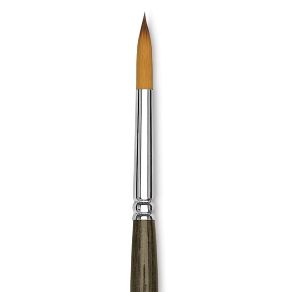 Blick Studio Short Handle Synthetic Brush - Round, Black Handle, Size 8