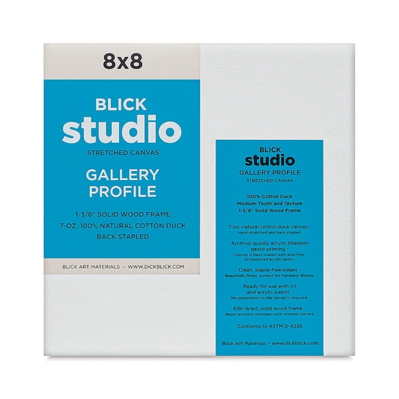 Blick Studio Stretched Cotton Canvas - Gallery Profile, 8" x 8"