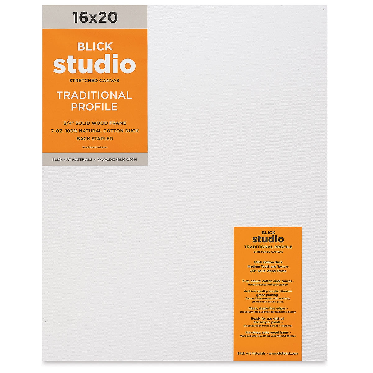Blick Studio Stretched Cotton Canvas - Traditional Profile, 16