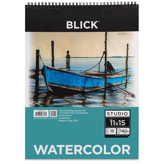 Blick Studio Watercolor Pad - 11" x 15", 140 lb, Spiral-bound, 15 Sheets
