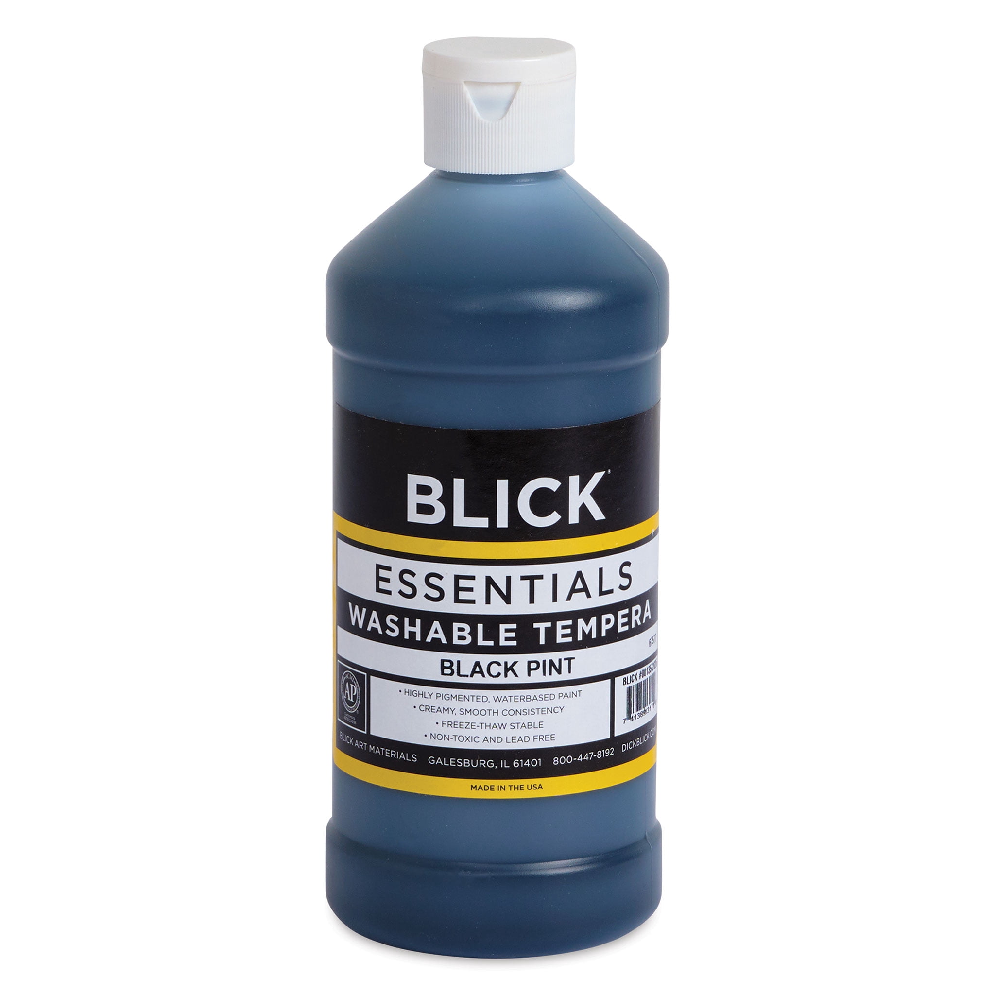 Blick Washable Tempera Paint - Black, 16 oz - Walmart.com