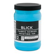 Blick Water-Base Acrylic Textile Screen Printing Ink - Peacock Blue, Quart