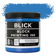 Blick Water-Soluble Block Printing Ink - Blue, 8 oz Jar